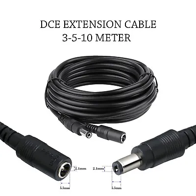 £2.99 • Buy 12V DC Power Extention Cable Cord 2.1mm For CCTV Camera Power Supply Cable UK