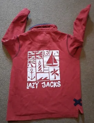 Lazy Jacks Unisex Fashion Zip Neck Cotton Fleece Jacket - Age 11/13 Years • £6.50