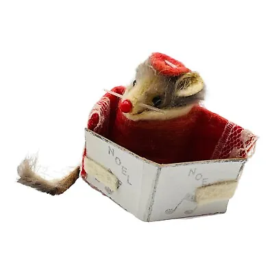 Vintage Original Fur Animals Mouse Christmas Caroler VERY RARE • $79.96