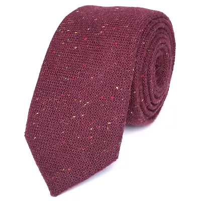 £18 • Buy New Mens Burgundy Red Skinny Wool Tie. Excellent Quality & Reviews. UK Seller.