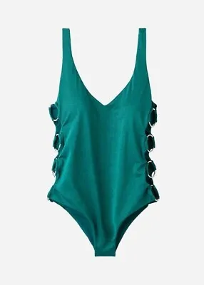 Calzedonia Padded One-Piece Swimsuit Hollywood - Green - Size S New • £28.93