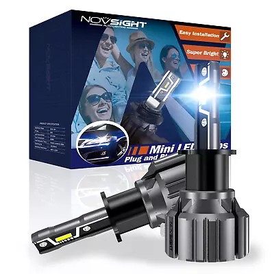 NOVSIGHT H1 LED Headlight Bulbs Kit Globes High Low Beam 6500K 10000LM White 2x • $32.99