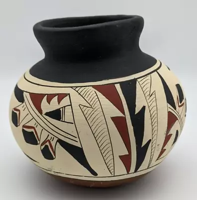 Handcrafted Hand Painted Mexican Pottery Vase Vessel Signed R Galvan • $21.99