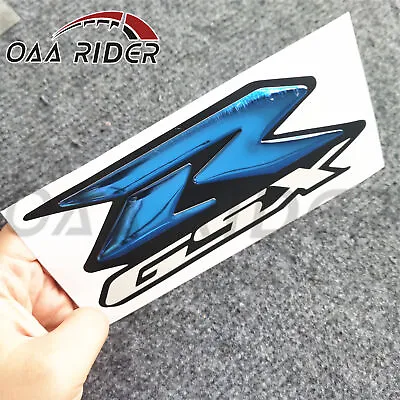2Pcs Blue 3D Motorcycle Tank Fairing Decal Sticker For Suzuki GSXR 600 750 1000 • $9.99