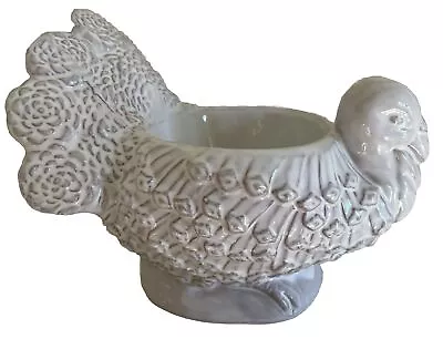 Mud Pie White Ceramic  Turkey Serving Dip Bowl   CHRISTMAS • $24.99