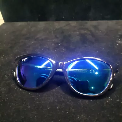 Maui Jim CANNA Black Polished POLARIZED Blue Hawaii Sunglass B769-02 • $40