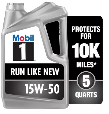 5QT Mobil 1 Advanced Full Synthetic Motor Oil 15W-50 • $26.99