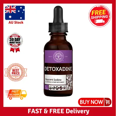 Detoxadine Organic Nascent Iodine Liquid Supplement Drops For Thyroid Support • $39.99