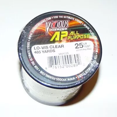 VICIOUS Copolymer Fishing Bait Lure Line 1/4lb Spool 25lb Monofilament 25 Lb • $3.25