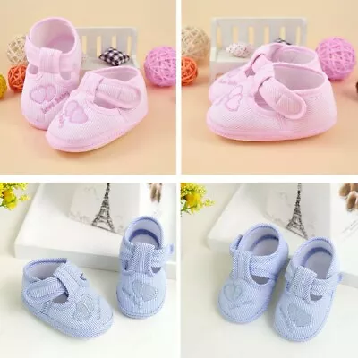 Toddler Newborn Baby Girl Crib Shoes Pram Soft Sole Prewalker Children Anti-slip • £2.79