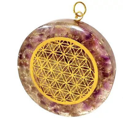 $13.98 • Buy Orgonite Pendant - Fluorite Crystal Copper Orgone Energy Flower Life Necklace 
