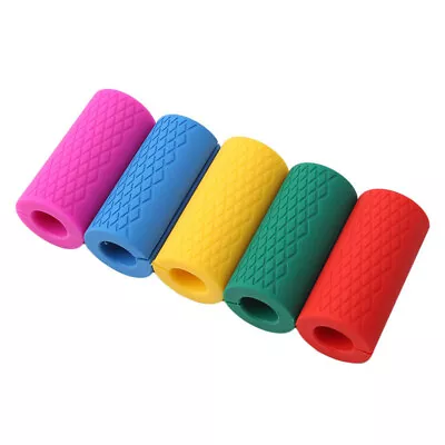 Barbell Grips Fat Silicone Arm Wrap Bar Dumbbell Grip Home Gym Accessories HC • $21.51