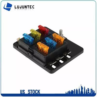 ATC/ATO 6 Way Blade Fuse Holder Block Box 10V-32V For Marine Car Boat Waterproof • $11.23