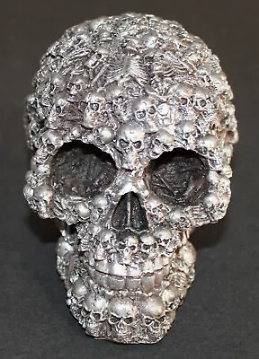 Skull With Embedded Skeletons 5  Plastic Resine Figurine M2 • $23.99