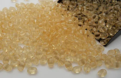 $3.99 • Buy 600 Czech Duo / Twin Seed Beads 2.5x5mm Colorado Topaz With 2 Holes