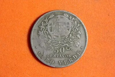 1930 Cape Verde 50 Centavos Nickel Brass Coin #M18758 • $7