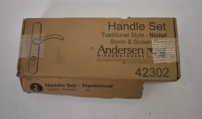 Andersen Traditional Style Storm & Screen Door Handle Set Nickel Finish 42302 • $69.80