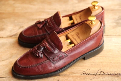 £35 • Buy Russell & Bromley Tasselled Burgundy Leather Shoes Loafers Men's UK 7.5 US 8.5