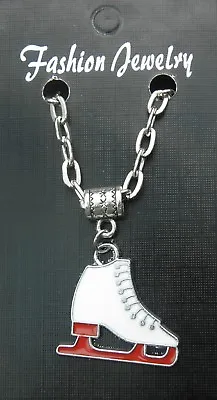 Ice Skate Pendant Necklace 20  Or 24 Inch Chain Skating Charm • £4.99