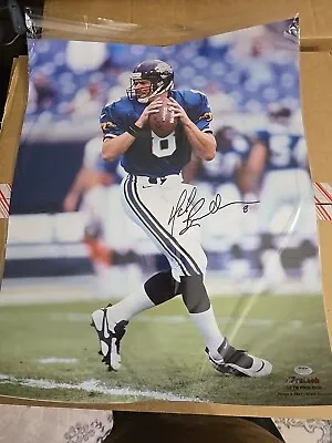 Mark Brunell Signed Jaguars Drop Back Action 16x20 Photo - (SCHWARTZ COA) • $0.99