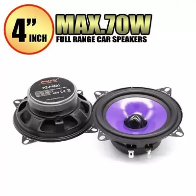 2Pcs 4 Inch 70W Car Audio Speaker Heavy Mid-bass Modified Speakers Pair • $37.79