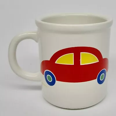 $19.99 • Buy Marimekko Red Car Mug VW Beetle Bug 3.75  White Ceramic 1980s Pfaltzgraff Cup