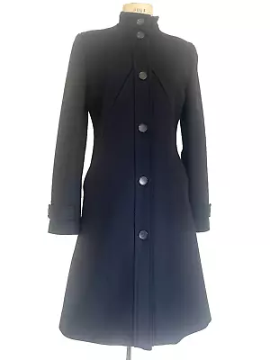 VINTAGE 2000s VERONIQUE BRANQUINHO BLACK SLIM WOOL COAT SIZE 38 2 4 6 BELGIUM • $350