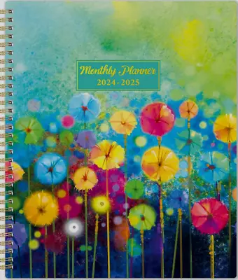 2024-2025 Large Monthly Planner Calendar 2 Year Appointment Organizer Book 9X 11 • $9.99