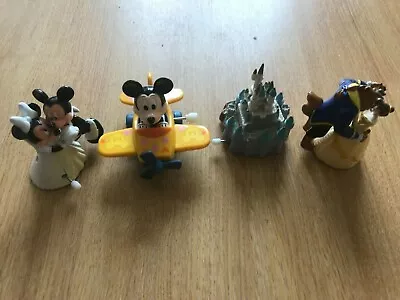 Disney Beauty & The Beast Mickey Mouse Cinderella Castle Wind Up Toy Figures  • £39.99