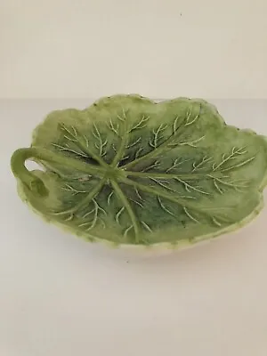Vintage ATN Cabbage Leaf Ceramic Small Decorative Dish - Hand Painted In Italy • £9.50