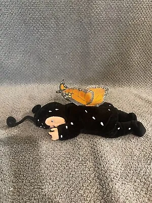 Anne Geddes Baby Monarch Butterfly Black Orange Awake 9   Doll Plush Bean Wings • $9.95