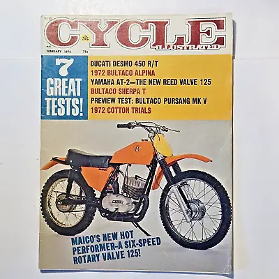 Cycle Illustrated FEBRUARY 1972 Maico's New Hot 125 Rotary Valve Bultaco Yamaha • $49.95