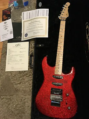 G&L Invader Red Metal Flake Sparkle Guitar Original Floyd Rose/COA/OHSC-Nice!!! • $1999