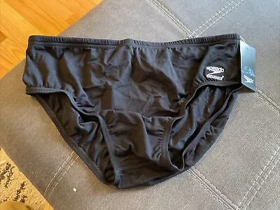 New Speedo Men's Endurance+ Sold Swim Race Brief 38  8805012 • $22