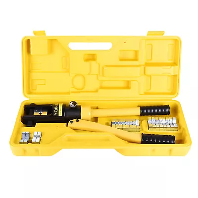 16 Ton 11 Dies Hydraulic Wire Crimper Crimping Tool Battery Cable Lug Terminal • $62.99