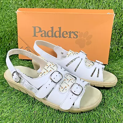 Padders Sandals Phoenix Womens UK 7  White Open Toe Summer Brand New With Box • £34.99