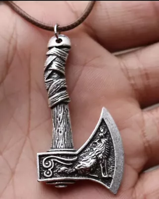 £4.49 • Buy Viking Axe Pendant Viking Necklace Mens Pagan Norse