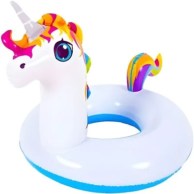 Kids Swim Ring 21.5  Unicorn 3D Novelty Inflatable Swim Ring • £5.99