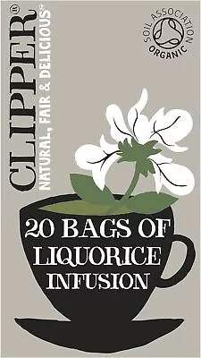 Clipper Organic Infusion Liquorice 20 Tea 40g (Pack Of 6) • £15.99