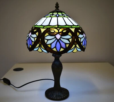 £64.99 • Buy Tiffany Style Table Lamp Handcrafted Art Bedside Light Desk Lamps Stained Glass.