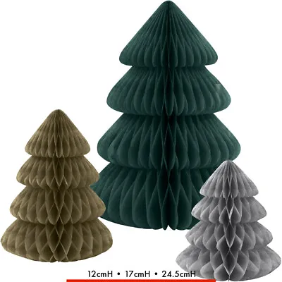 £5.90 • Buy 3 CHRISTMAS TREE HONEYCOMB DECORATION Party Table Centerpiece 3D Decor Ornament