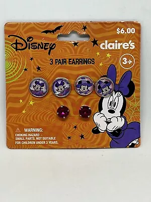 Claire’s Disney Minnie Mouse Earrings 3 Pairs Stud Post NEW • $6