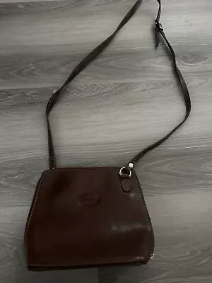 Vintage Vera Pelle Brown Genuine Leather Crossbody  • $28