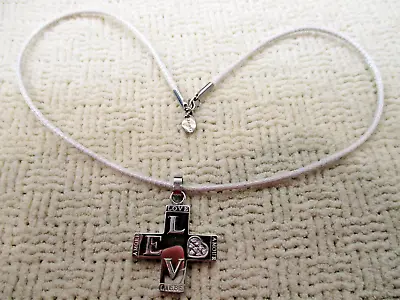 Chisel Stainless Steel Cross Love Amour Liebe Pendant Necklace Designer Jewelry • $32.89