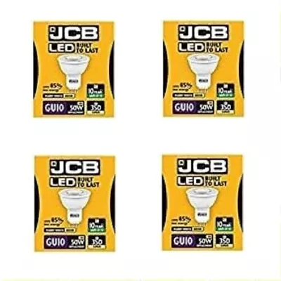 JCB LED GU10 Spotlight Bulb 345lm 5W 50W Replacement 3000K (Warm White) - 4pk • £5.99