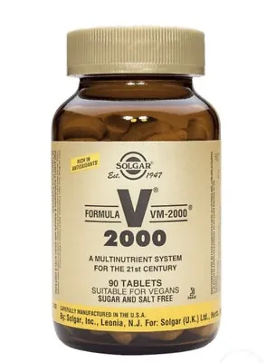 Solgar Formula VM-2000 A Multinutrient System For The 21st Century. 90 Tablets • £22.95