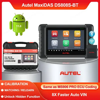 Autel Scanner MaxiDAS DS808S-BT: 2024 Fastest Android 11 Diagnostics - Coding • $649.99