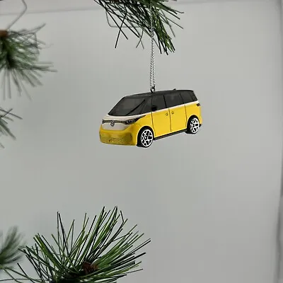 Custom Volkswagen ID. Buzz EV Electric Van Christmas Tree Ornament Scale 1:64 • $12.99