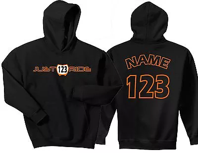 Just Ride Custom Number Plate Hoodie Sweat Shirt Mx Motocross Yzf Ktm Crf Kxf • £57.59