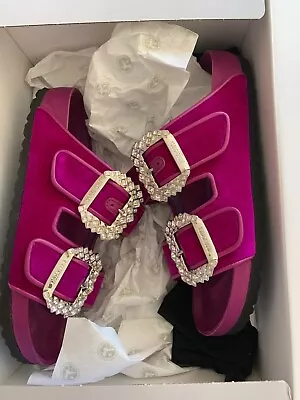 Birkenstock + Manolo Blahnik Arizona Sandal Crystal Buckle • $900